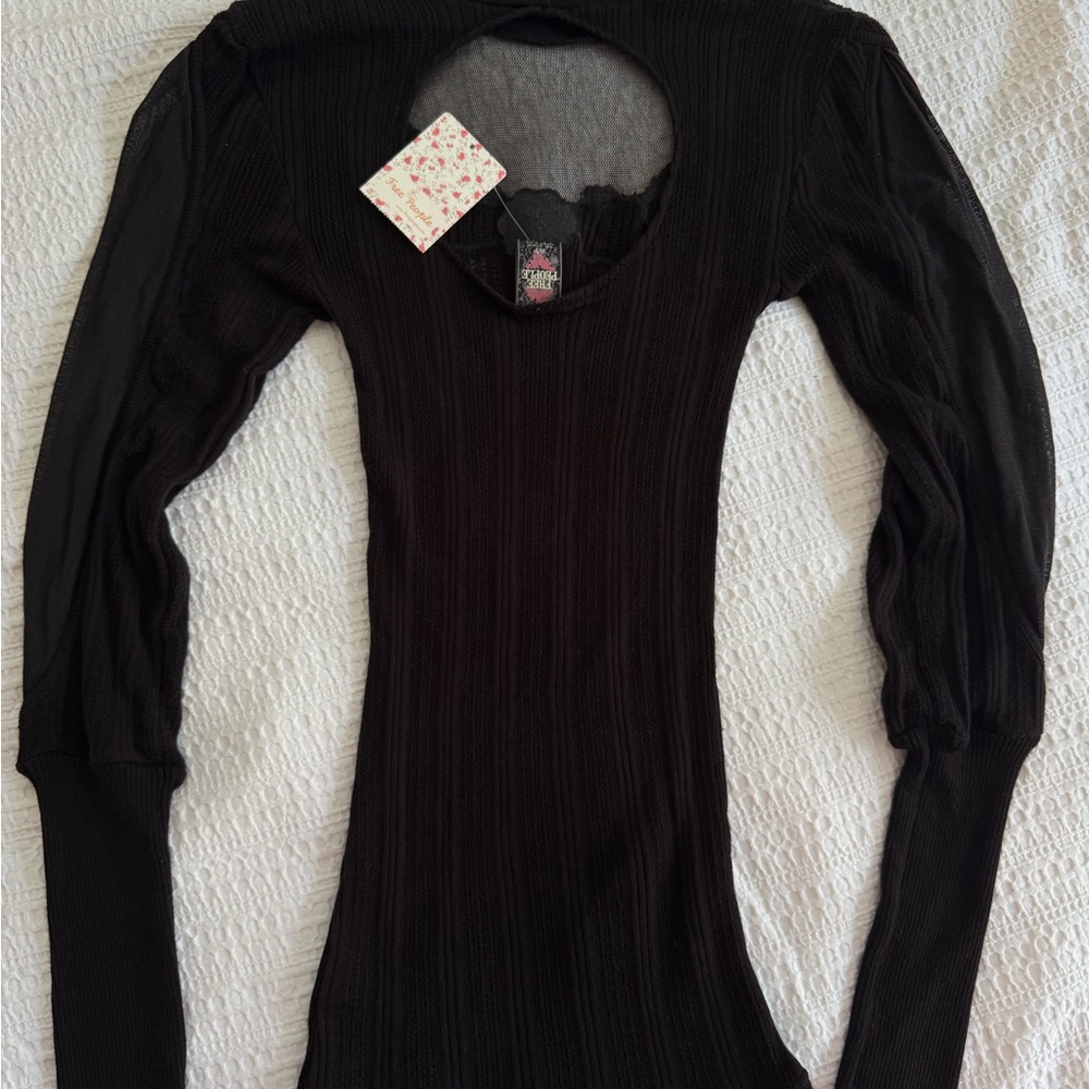 Black Long Sleeve free people mini dress